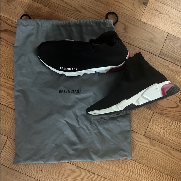 BALENCIAGA 30MM SPEED CLEAR SOUL KNIT SNEAKERS pink - Picture 6 of 13